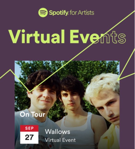 Spotify permite publicar eventos virtuales